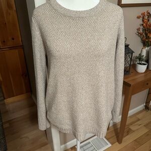 Pink Clover Women's Tan Crew Neck Sweater